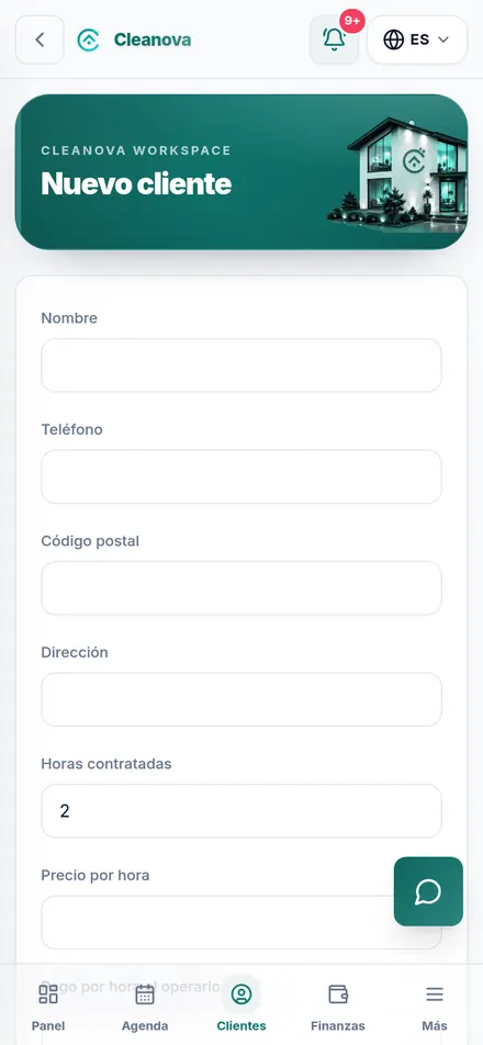 Rellena los datos