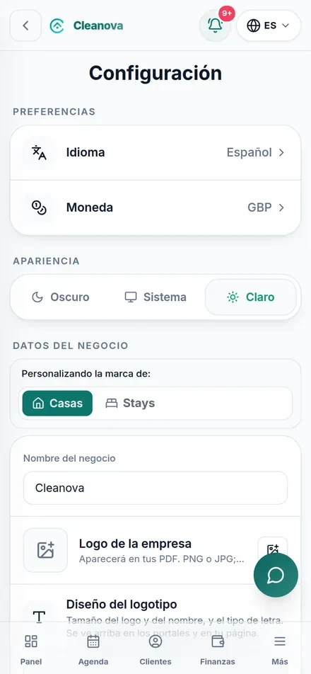 Elige el portal a personalizar